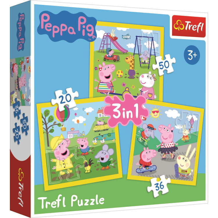 Puzzle 3v1 Peppa Pig